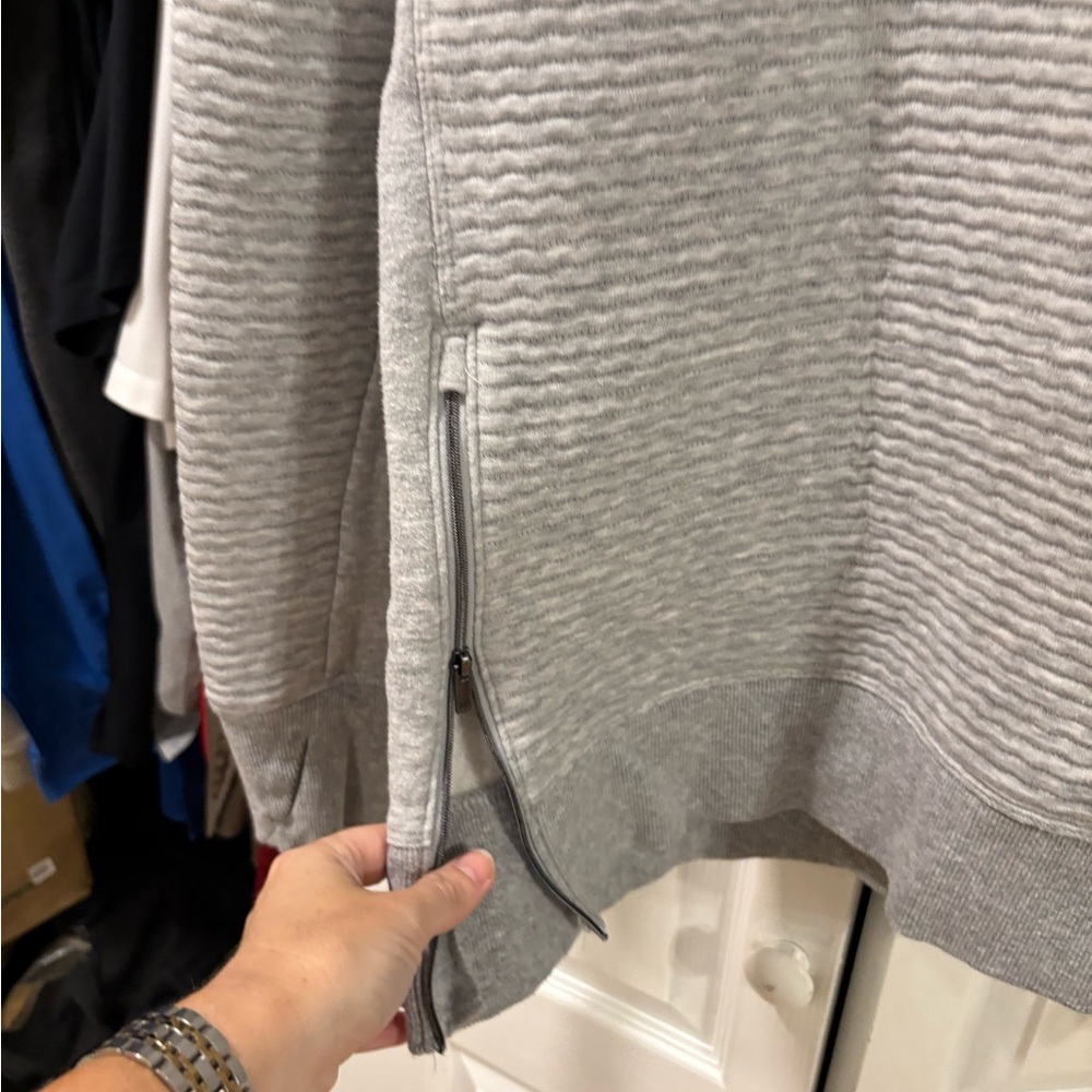 Gray Women's Turtleneck Sweatshirt - Picture 2 of 7